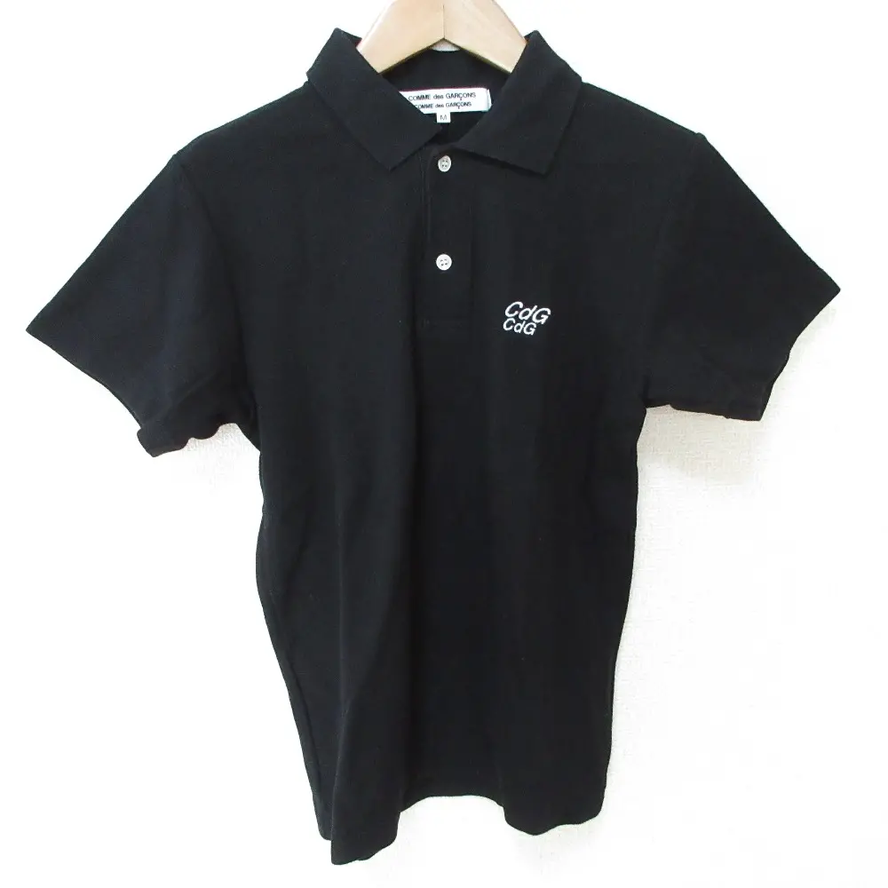 COMME des GARCONS コムコム コムデギャルソン コムデギャルソン 半袖 ポロシャツ トップス M ブラック