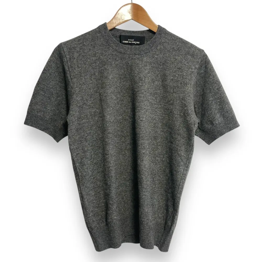 tricot COMME des GARCONS トリココムデギャルソン ヴィンテージ 半袖 クルーネック ニット セーター グレー