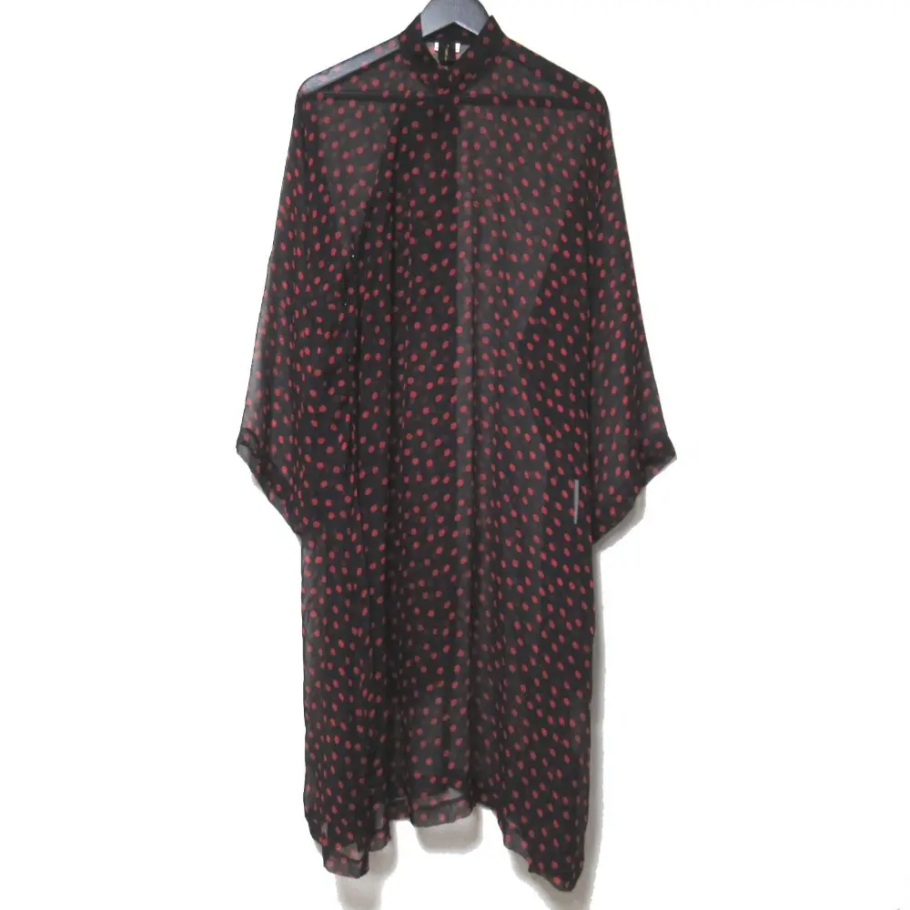 COMME des GARCONS コムデギャルソン AD2019 ドット柄 アシンメトリー シアー ドレス ワンピース Sサイズ ブラック×レッド