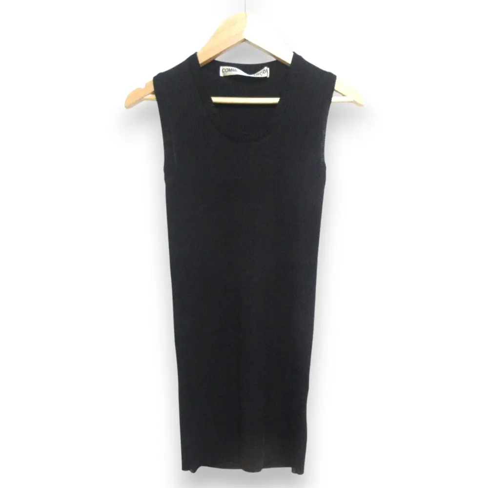 AD1992 COMME des GARCONS コムデギャルソン ヴィンテージ ノースリーブ リブニット セーター カットソー ブラック