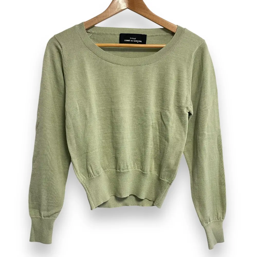 AD1988 tricot COMME des GARCONS トリココムデギャルソン 長袖 ラウンドネック ニット セーター カットソー ミントグリーン