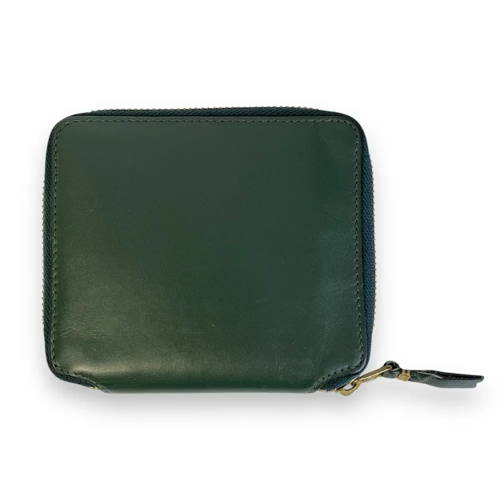 COMME des GARCONS コムデギャルソン レザー ラウンドファスナー コンパクトウォレット 財布 グリーン