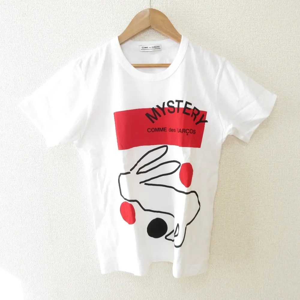 COMME des GARCONS コムデギャルソン 2021年 HAPPY MYSTERY BAG プリント クルーネック 半袖 Tシャツ カットソー ホワイト