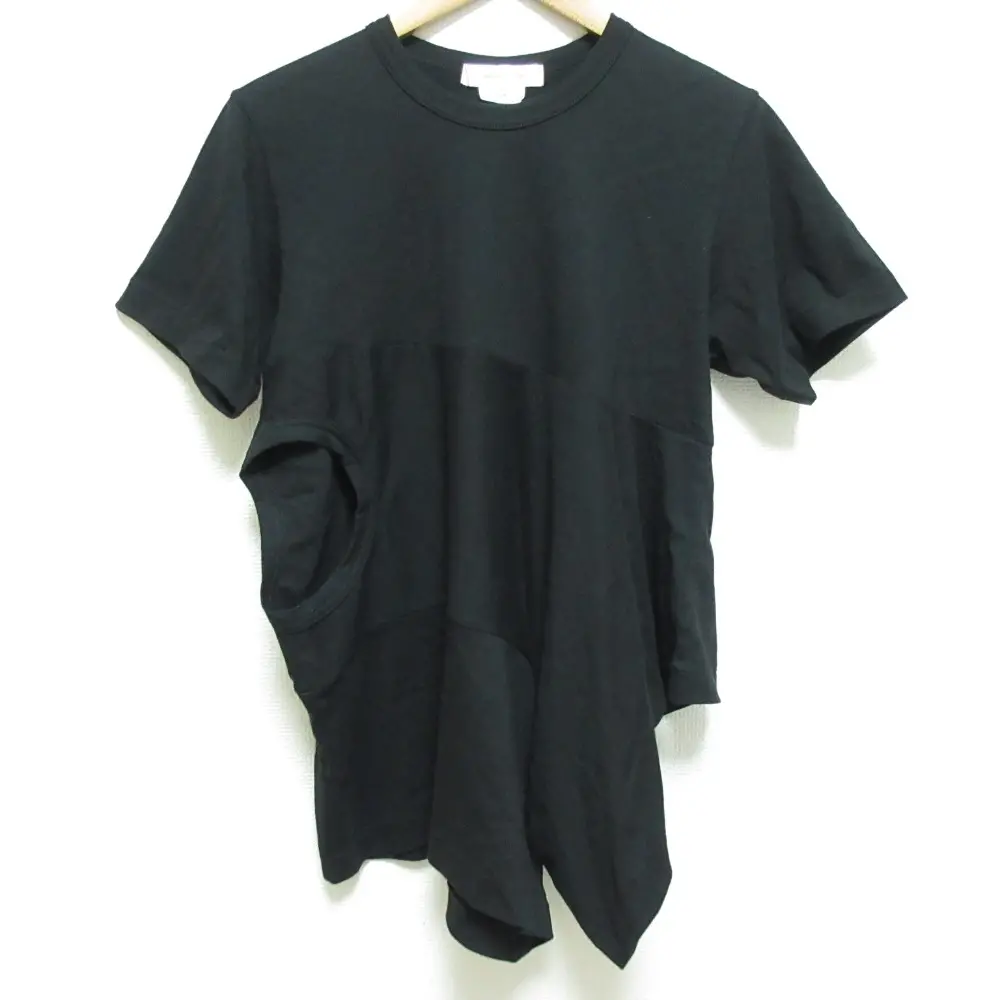 23SS COMMEdesGARCONS コムデギャルソン 変形カットソー Tシャツ サイズM ブラック