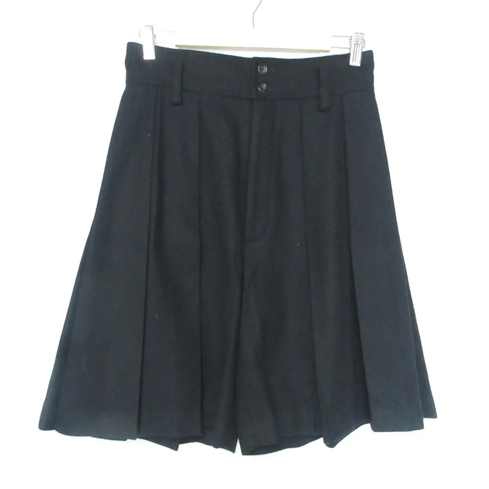 90’S COMME des GARCONS コムデギャルソン ヴィンテージ ウール フレアショートパンツ M ブラック