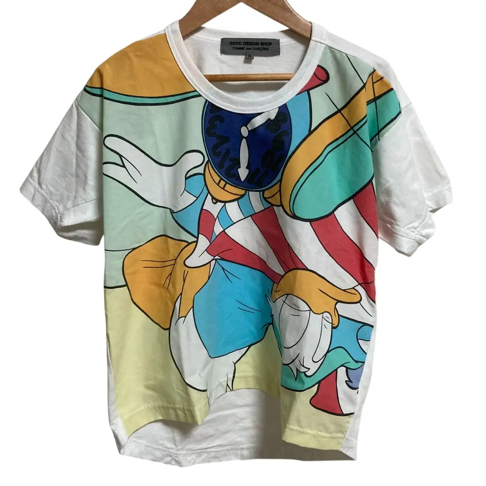GOOD DESIGN SHOP グッドデザインショップ コムデギャルソン ドナルド プリント 半袖 Tシャツ カットソー Sサイズ ホワイト