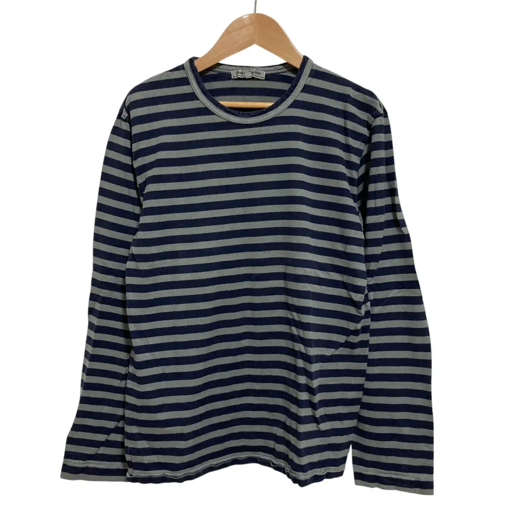 COMME des GARCONS コムデギャルソン オーバーダイ ボーダーTシャツ サイズS ネイビー