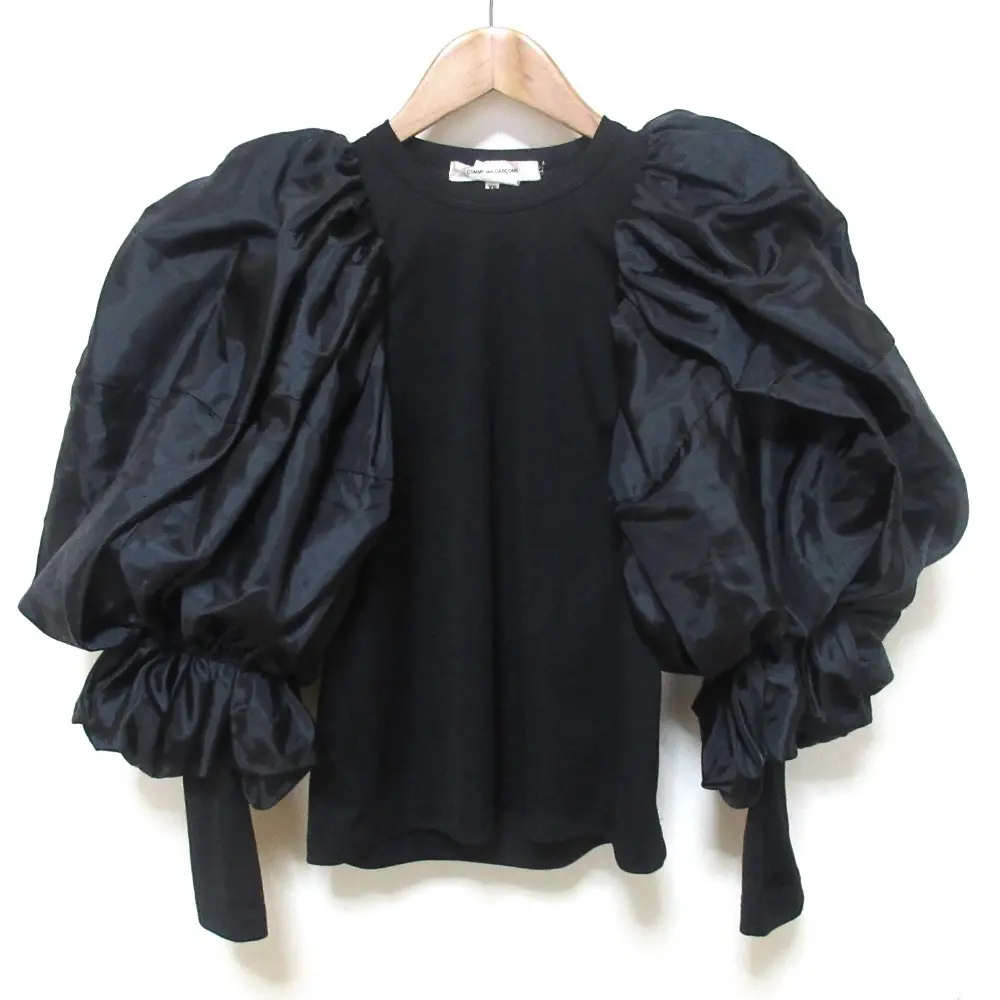 AD2021 COMME des GARCONS コムデギャルソン パフスリーブ ロングスリーブ カットソー Tシャツ サイズXS ブラック