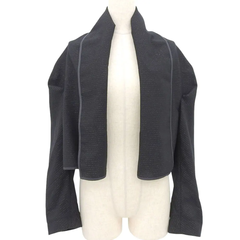 AD1999 COMME des GARCONS コムデギャルソン ラメ糸 ショート丈 ジャケット サイズS ブラック