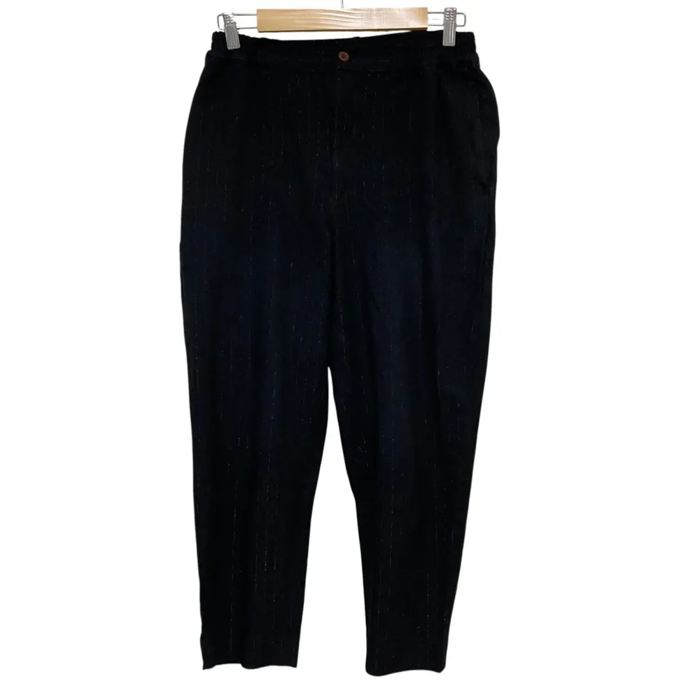 AD2021 COMME des GARCONS コムデギャルソン ストライプ テーパードパンツ サイズS ブラック