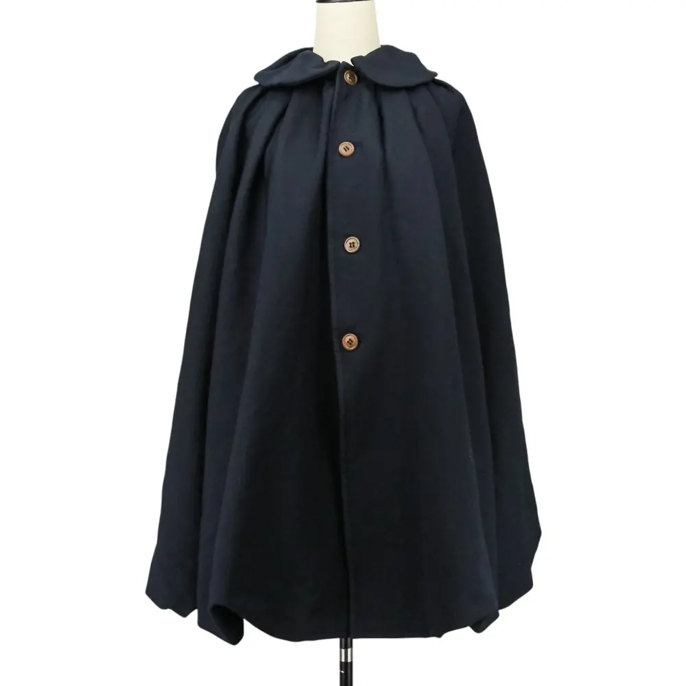 AD2020 COMME des GARCONS コムデギャルソン 丸襟 バルーン ポンチョ GF-C004 サイズM ネイビー