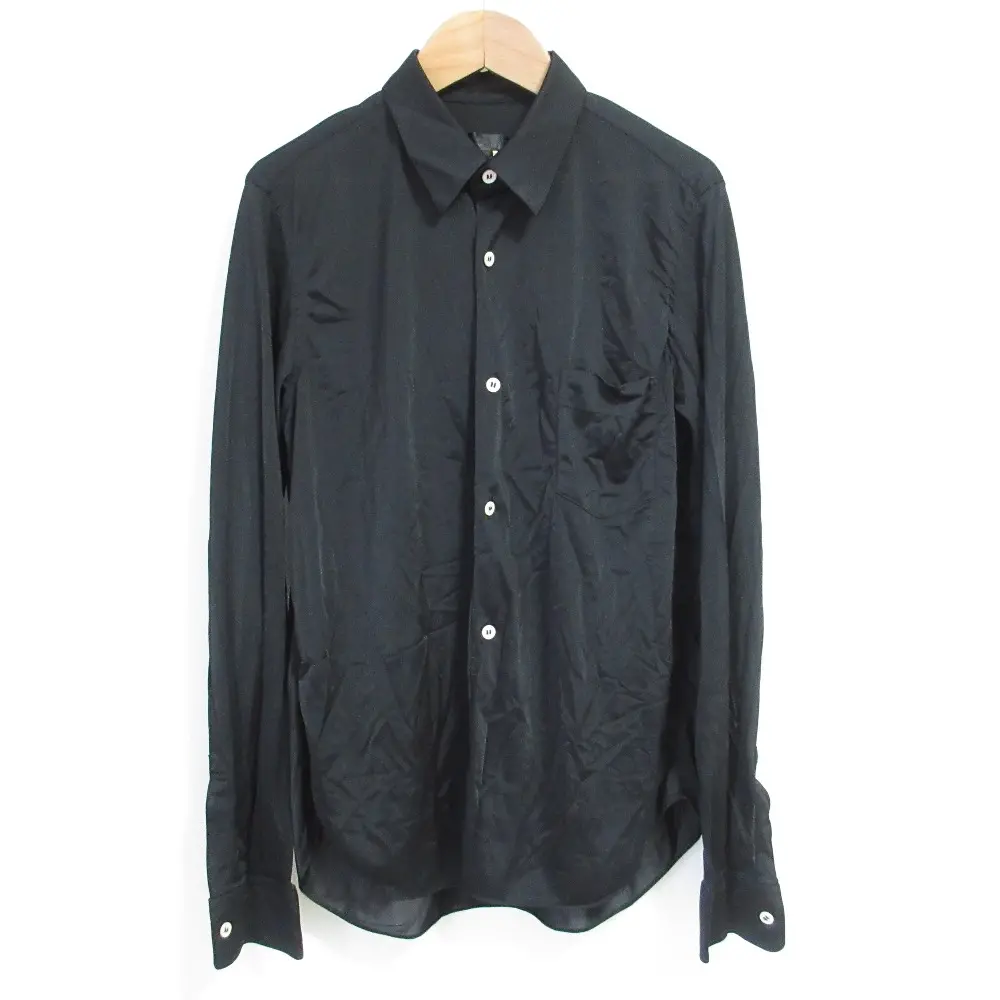 AD2021 COMME des GARCONS コムコム コムデギャルソン ロングスリーブ シアーシャツ ブラウス RH-B026 サイズM ブラック