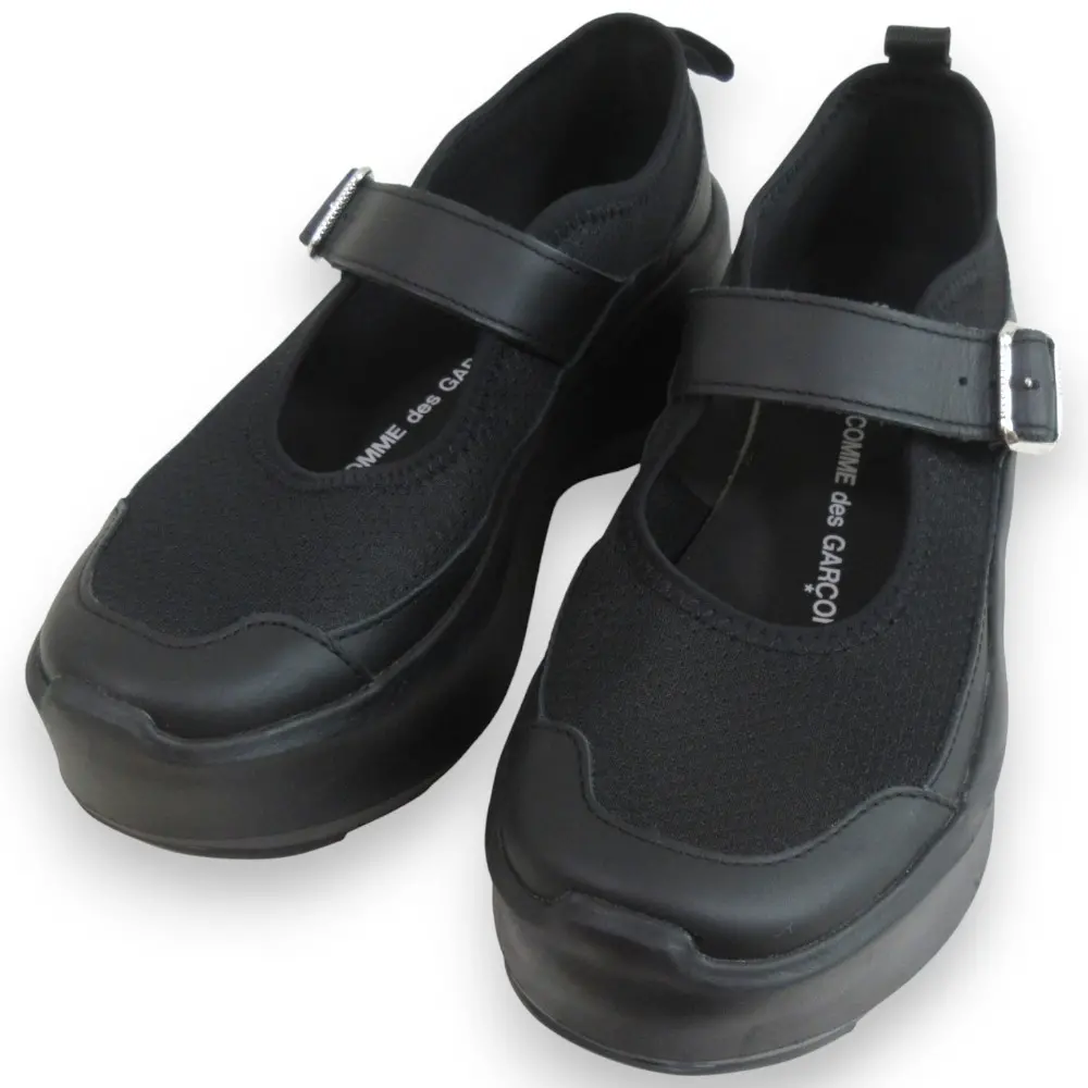 COMME des GARCONS×SALOMON コムデギャルソン サロモン メリージェーン ストラップスニーカー ブラック