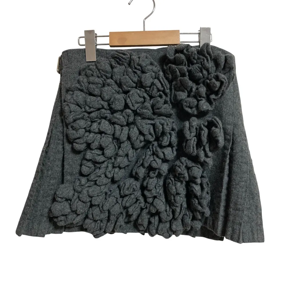 AD2000 COMME des GARCONS コムデギャルソン デザイン ウールラップスカート Mサイズ グレー
