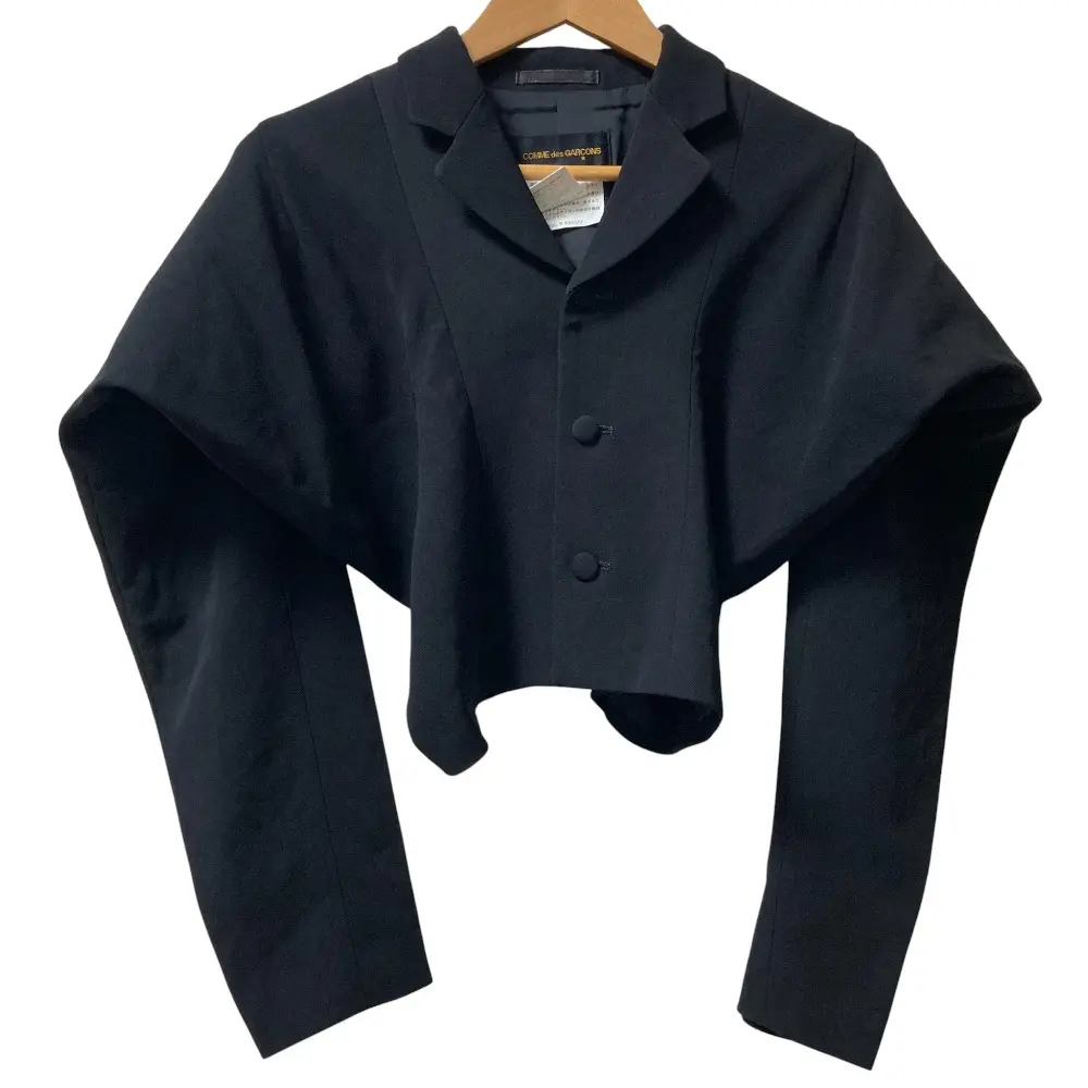 AD1993 COMME des GARCONS コムデギャルソン ヴィンテージ 変形 ショートジャケット ブラック