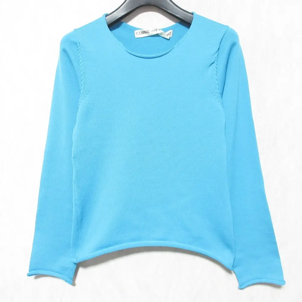 AD1995 COMME des GARCONS コムデギャルソン ヴィンテージ ストレッチ ニット セーター GN-100250 ブルー