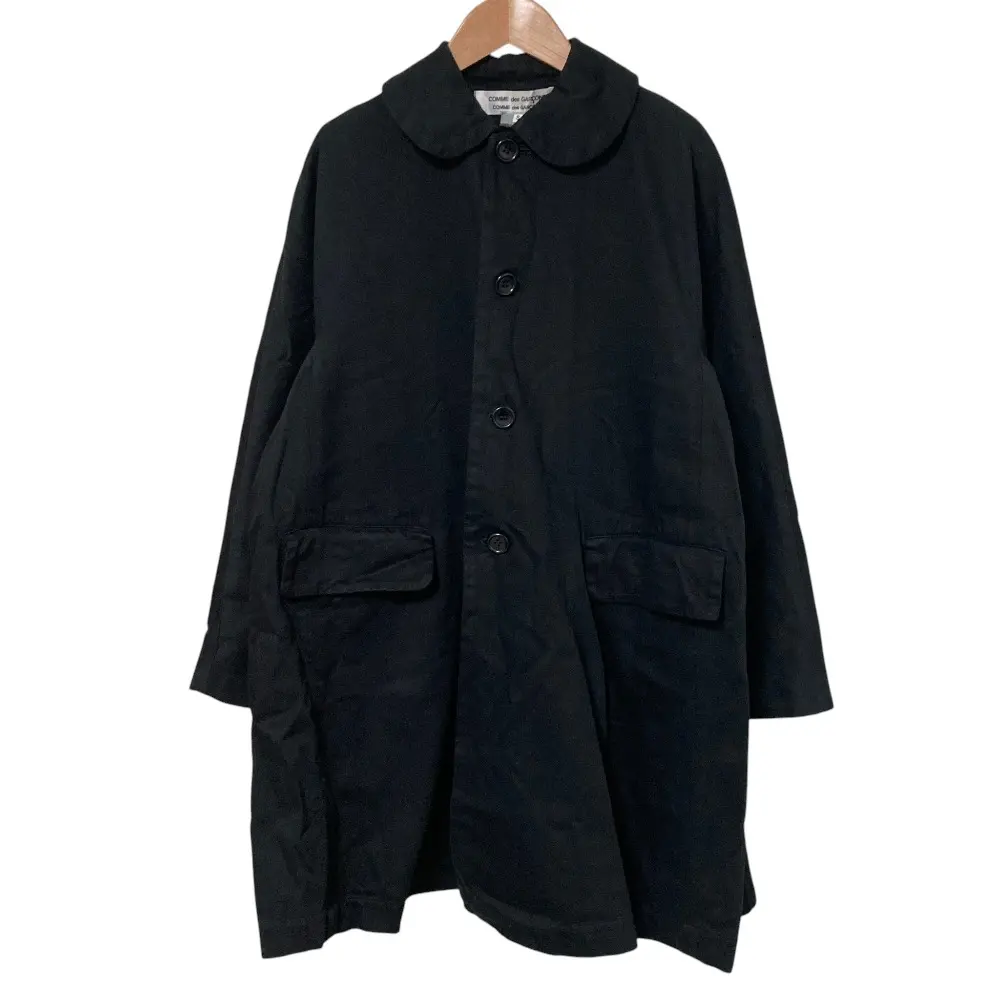 AD2012 COMME desGARCONS コムコム コムデギャルソン 丸襟 オーバーサイズコート サイズS ブラック