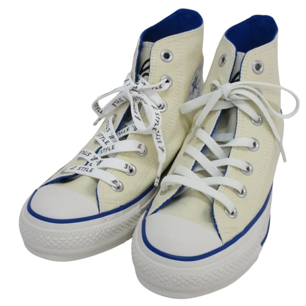 23SS CONVERE agnes b. コンバース アニエスベー オールスター HI ハイカット スニーカー 23.5cm ナチュラル ブルー