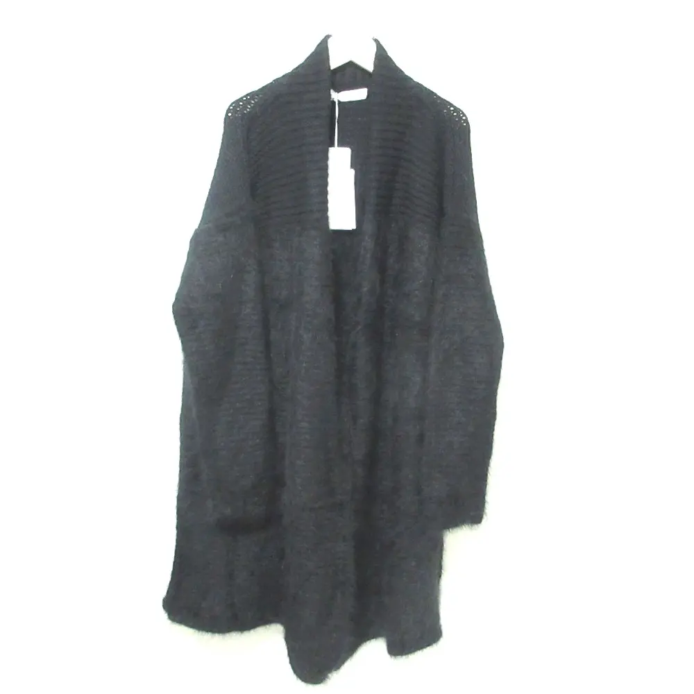 Cruciani クルチアーニ アンゴラ カシミヤブレンド オープンフロント ニットカーディガン 40 ブラック