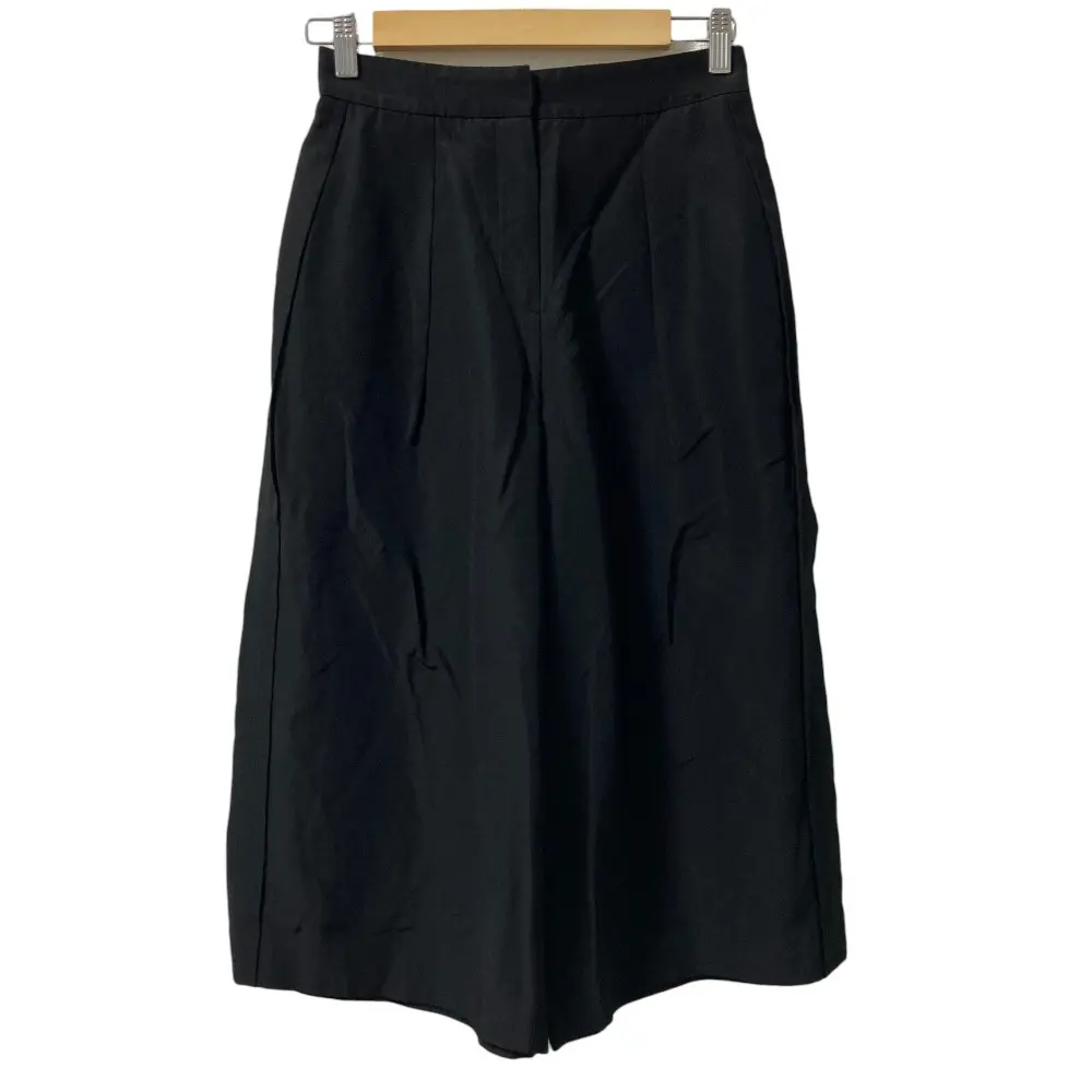 CYCLAS シクラス コットンシルク ワイド クロップドパンツ 34 ブラック