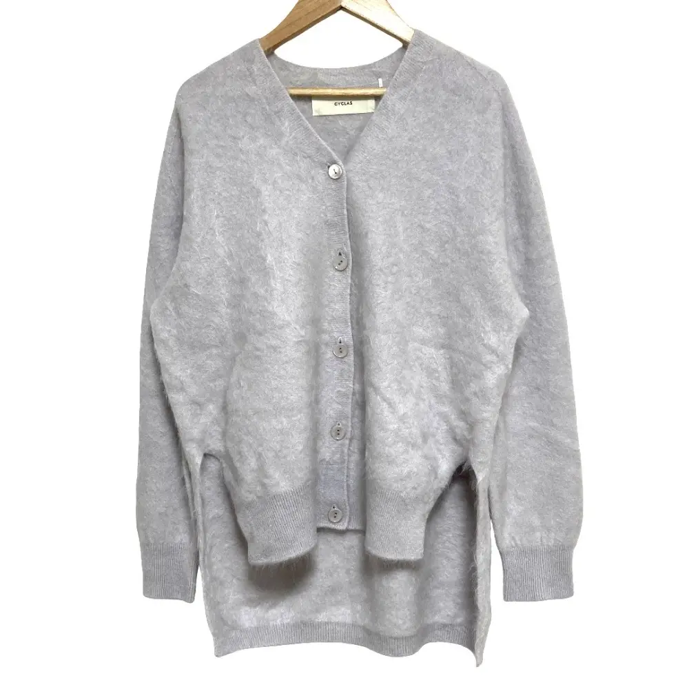 CYCLAS シクラス カシミヤ100% Vネック ニットカーディガン R04-39003 サイズ36 グレー