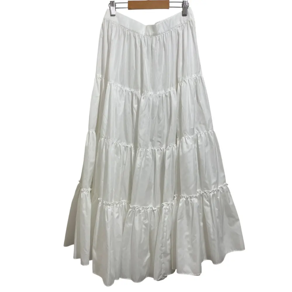 Cygne シーニュ Aki ロング フレアティアードスカート 1 ホワイト