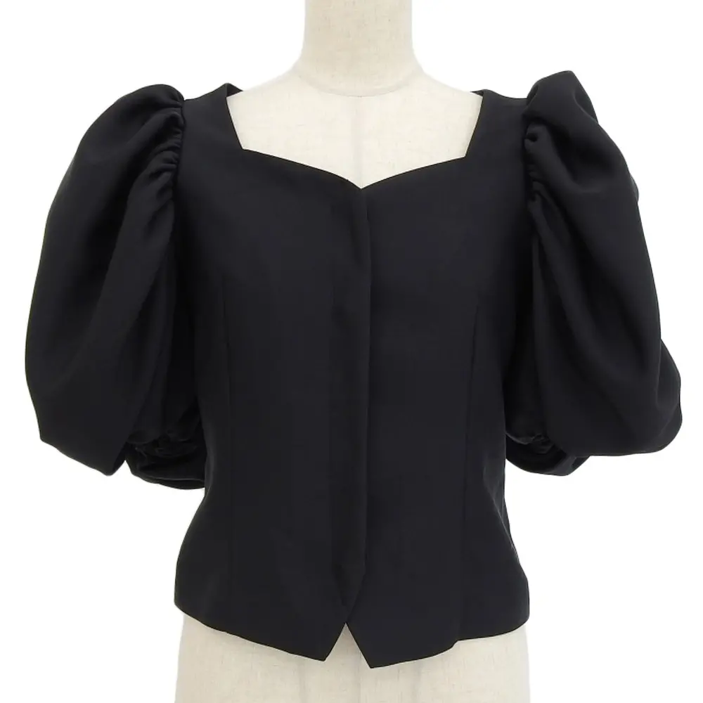 Cygne シーニュ Sarah バルーン ギャザー ブラウス シャツ 0 ブラック