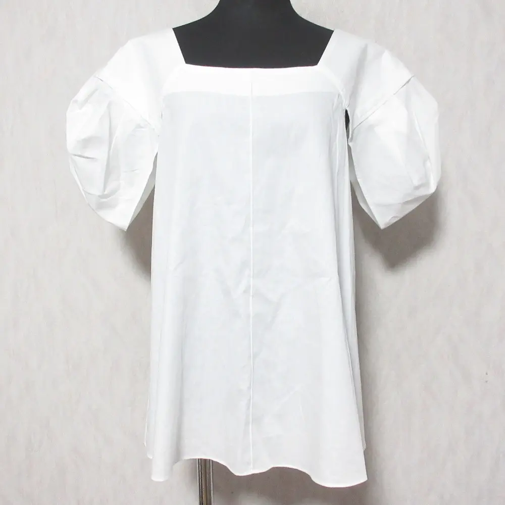Cygne シーニュ ボールスクエアトップス ショートスリーブ ブラウス カットソー 0 ホワイト