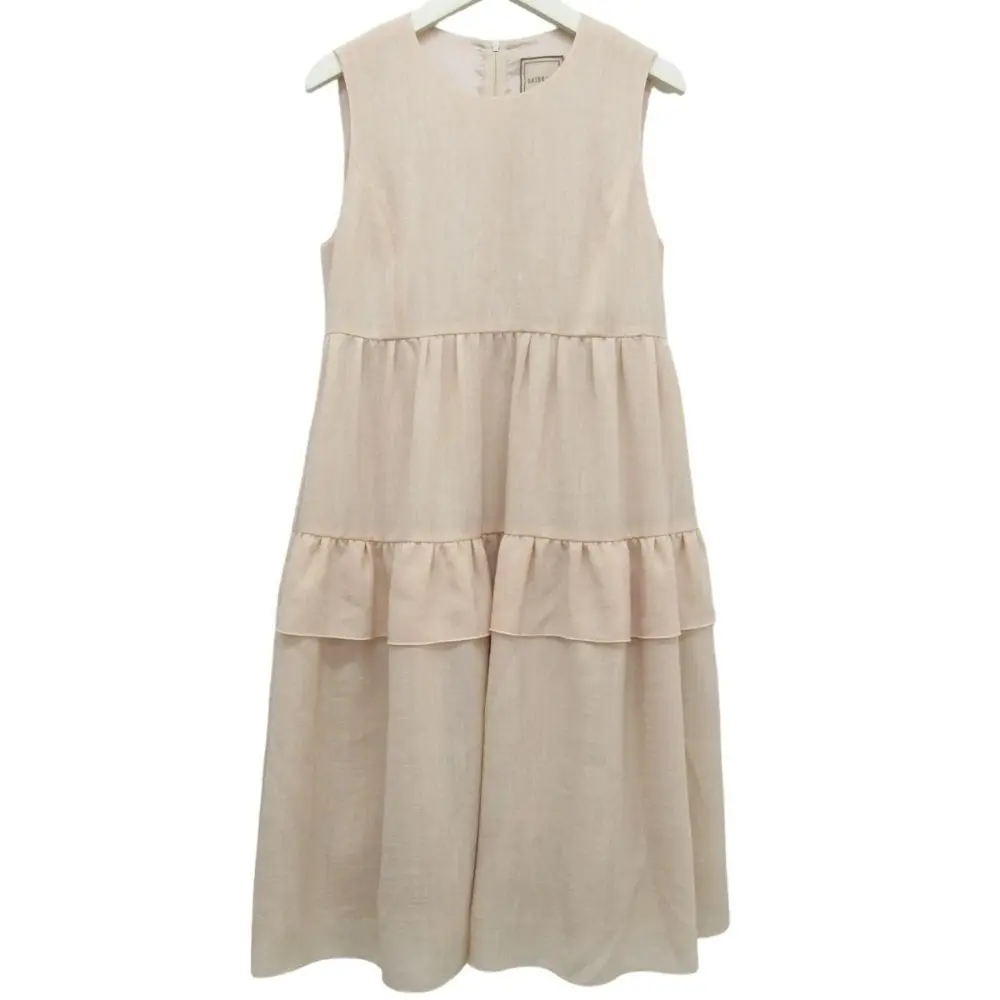 DAISY LIN デイジーリン フォクシー ノースリーブ 膝丈 ふわふわワンピース 36154 サイズ38 ライトオレンジ