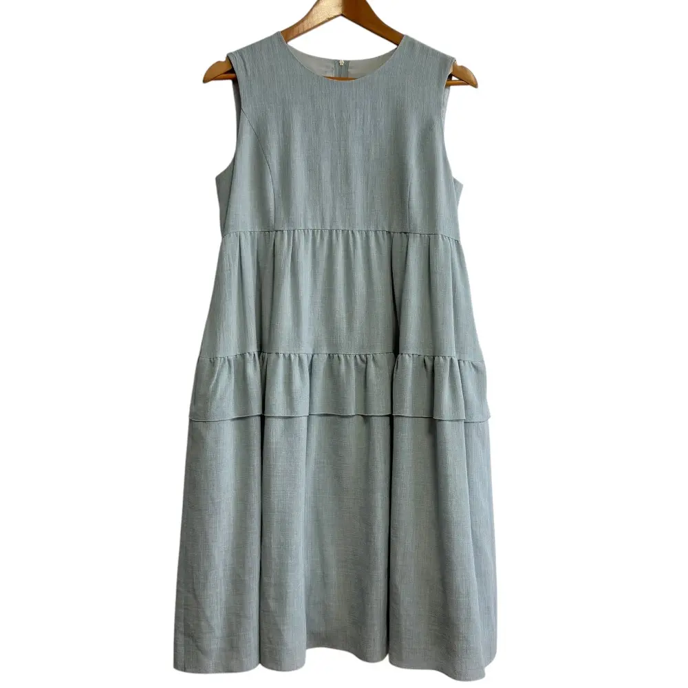 DAISY LIN For FOXEY デイジーリン フォクシー ひざ丈 ノースリーブ シュークリームドレス ワンピース 06163 40 ライトブルー