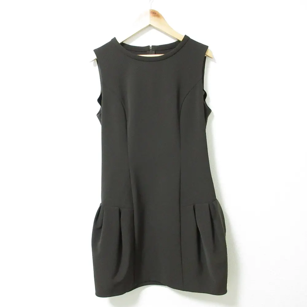 DAISY LIN for FOXEY デイジーリン フォクシー ストレッチ ノースリーブ コクーンワンピース ミニドレス 32109 40 ダークブラウン