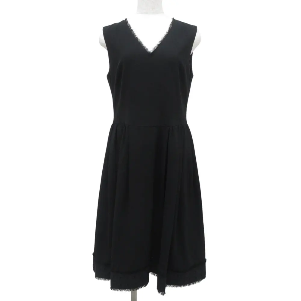 DAISY LIN デイジーリン フォクシー Elegant Audrey Vネック ノースリーブ ワンピース 06039 42 ブラック