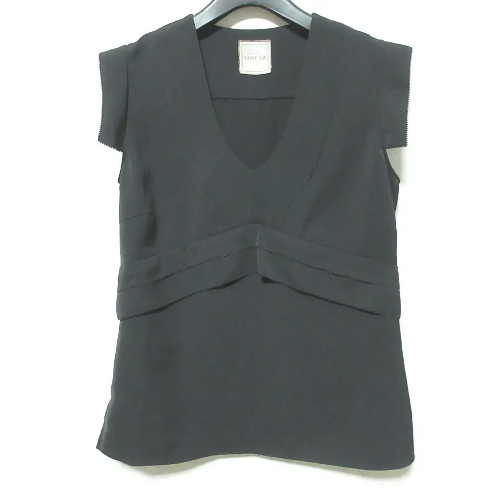 DAISY LIN デイジーリン フォクシー Vネック ノースリーブ プルオーバー ブラウス 36622 38 ブラック