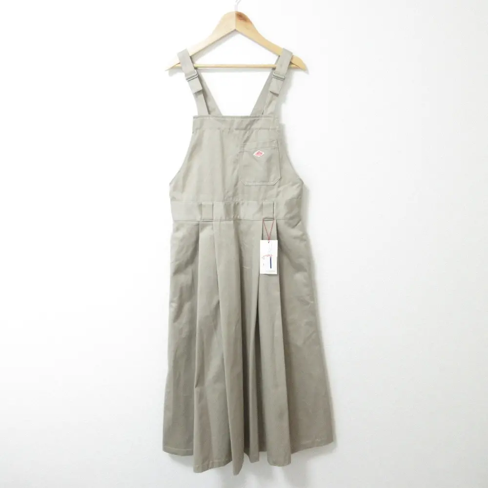 DANTON ダントン WEST POINTワンピース ロング丈 マキシ丈 タックプリーツ ジャンパースカート JD-5062 WTC 36 ベージュ