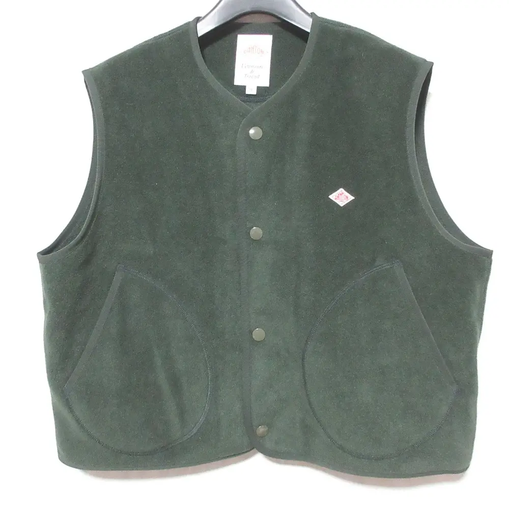 DANTON ダントン フリースカラーレスベスト DT-A0521 36 グリーン