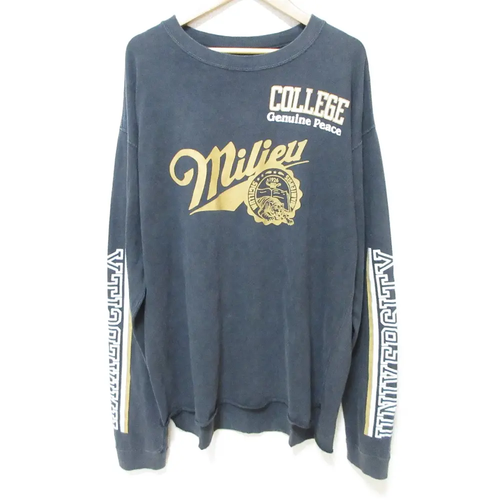 24SS Deuxieme Classe ドゥーズィエムクラス オンライン完売モデル ヴィンテージ加工 長袖 Tシャツ カットソー ブラック