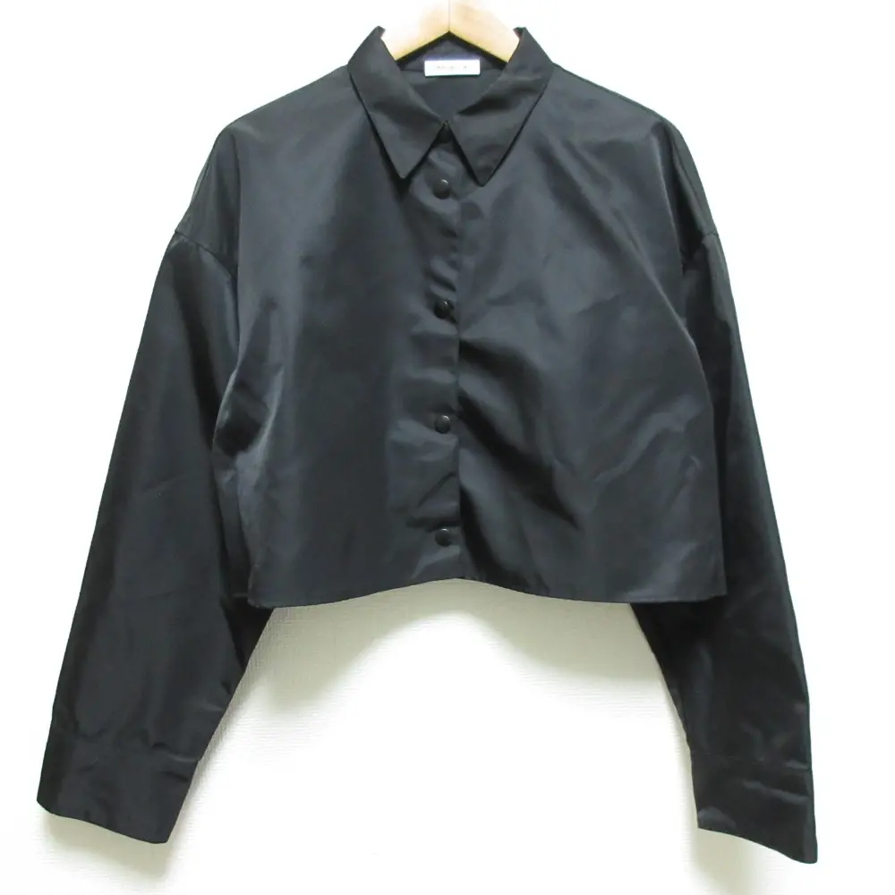 23SS EVERYDAY I LIKE. エブリデイアイライク ドゥーズィーエムクラス Nylon Cropped ブルゾン コーチジャケット ブラック