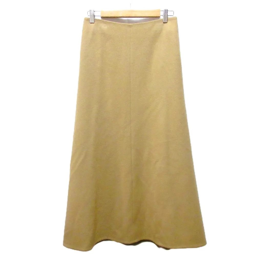 21AW EVERYDAY I LIKE. エブリデイアイライク ドゥーズィエムクラス カシミヤブレンド ロング フレアスカート 38 キャメル