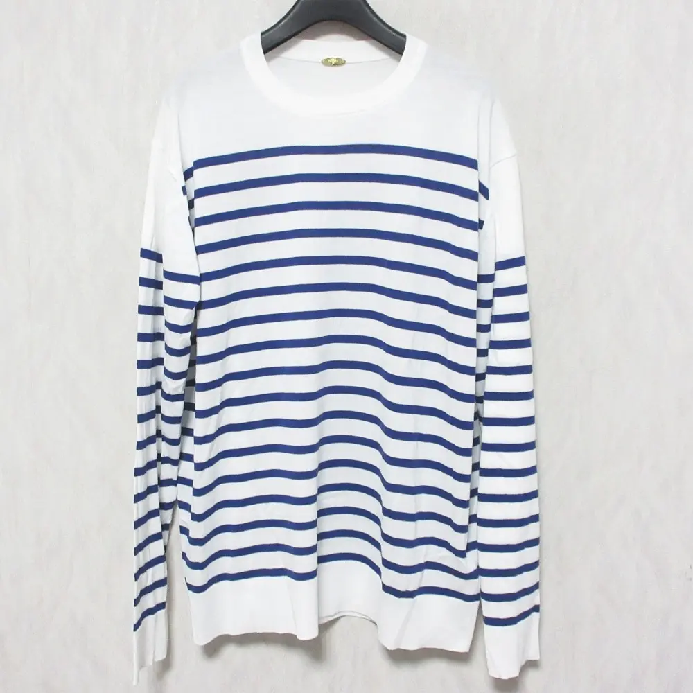 22SS MUSE de Deuxieme Classe ミューズ ドゥーズィエムクラス ボーダー ロングスリーブ ニットカットソー ホワイト×ネイビー