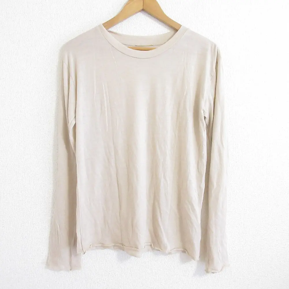 23AW Deuxieme Classe ドゥーズィエムクラス gee-whiz Tシャツ 天竺 ロングスリーブ プルオーバー シアーカットソー ベージュ