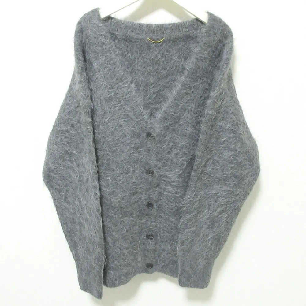 23AW Deuxieme Classe ドゥーズィエムクラス Engaging アルパカ シャギーニット カーディガン グレー