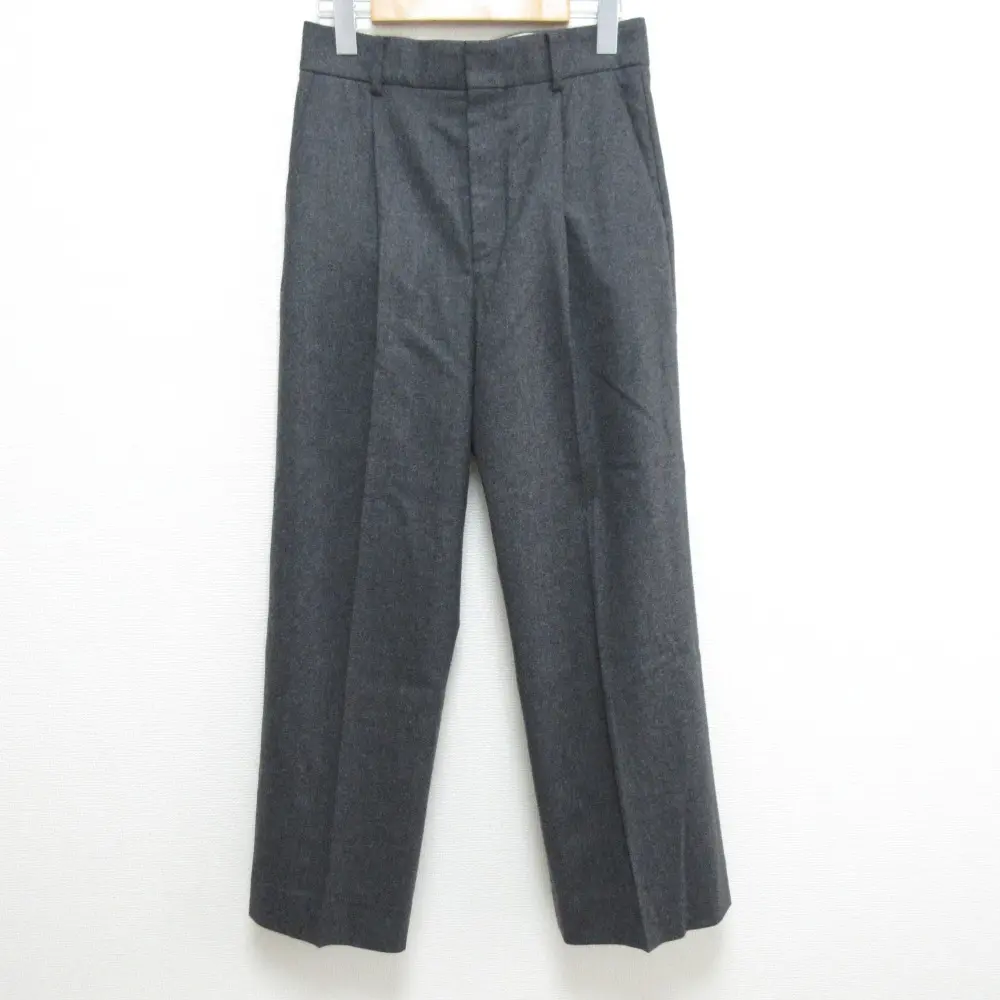 22AW EVERYDAY I LIKE. エブリデイアイライク ドゥーズィエムクラス Modern Wide パンツ タック スラックス サイズ36 ダークグレー