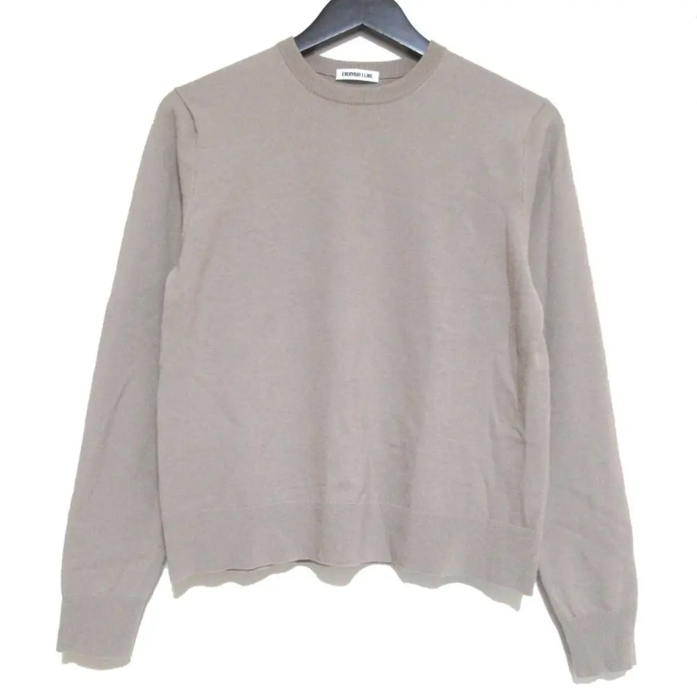 23AW EVERYDAY I LIKE. MUSE de Deuxieme Classe ドゥーズィエムクラス Stretch Wool クルーネック ニット セーター ベージュ