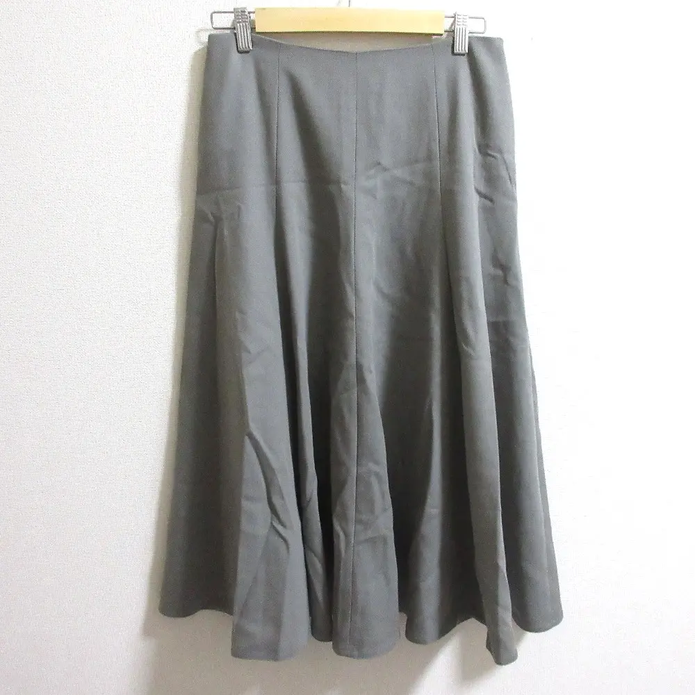 23AW Deuxieme Classe ドゥーズィエムクラス Engaging SK フレア ロングスカート サイズ38 グレー