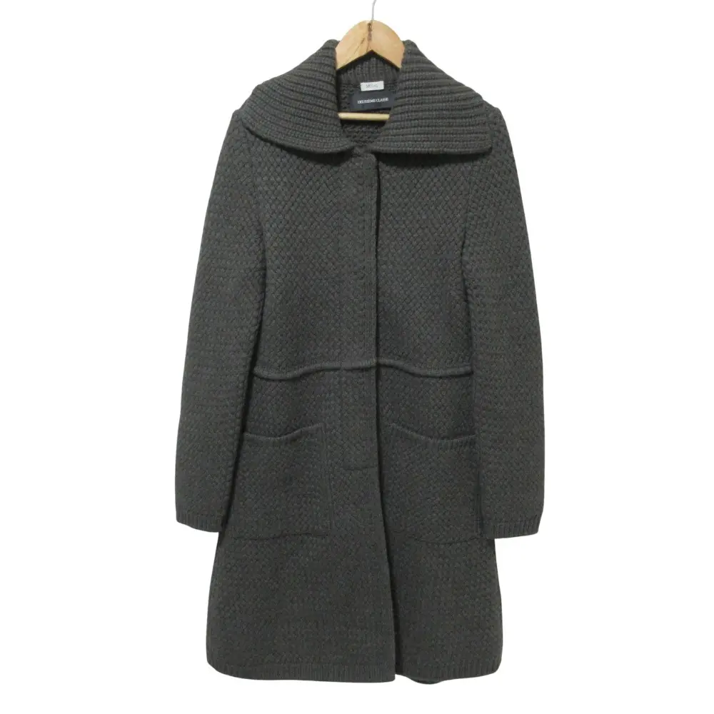 DEUXIEME CLASSE ドゥーズィエムクラス ウールカシミヤ ニットコート チャコールグレー