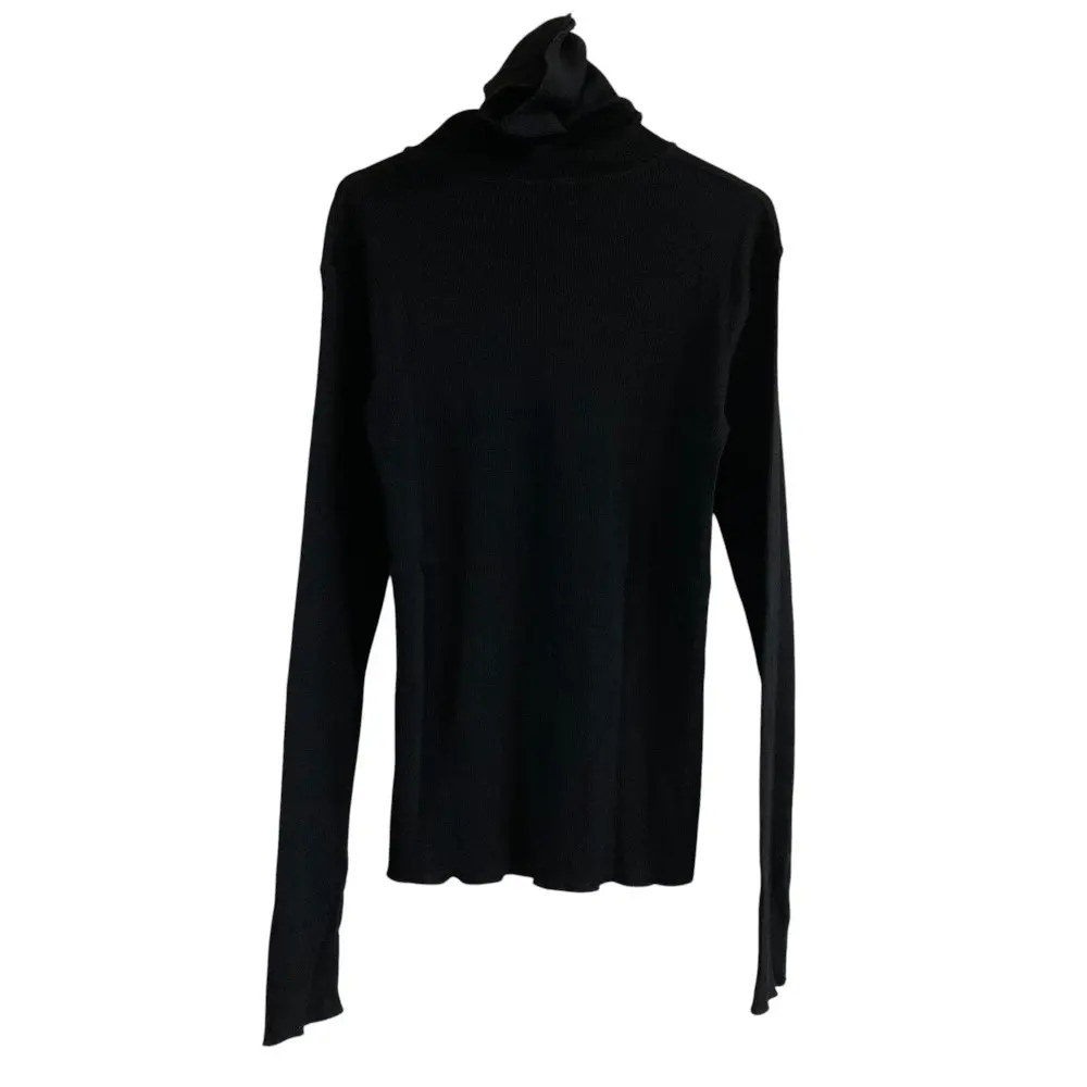 23AW Deuxieme Classe ドゥーズィエムクラス rib タートル ロングスリーブ ニット プルオーバー カットソー ブラック