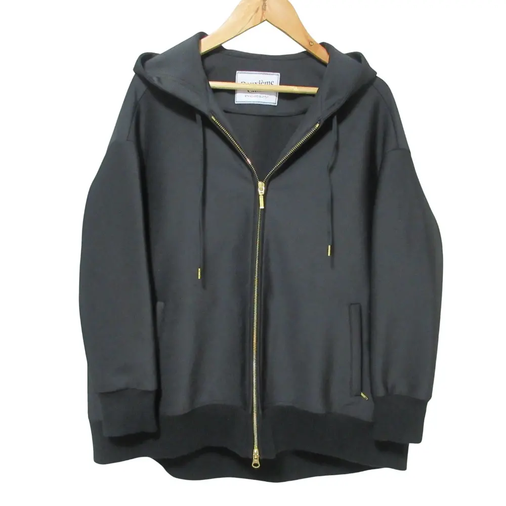 Deuxieme Classe ドゥーズィエムクラス ジャージー ジップアップパーカー ジャケット ブラック