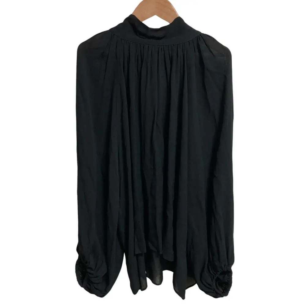 21AW MUSE de deuxieme classe ミューズ ドゥーズィエムクラス GGシルクブラウス ブラック