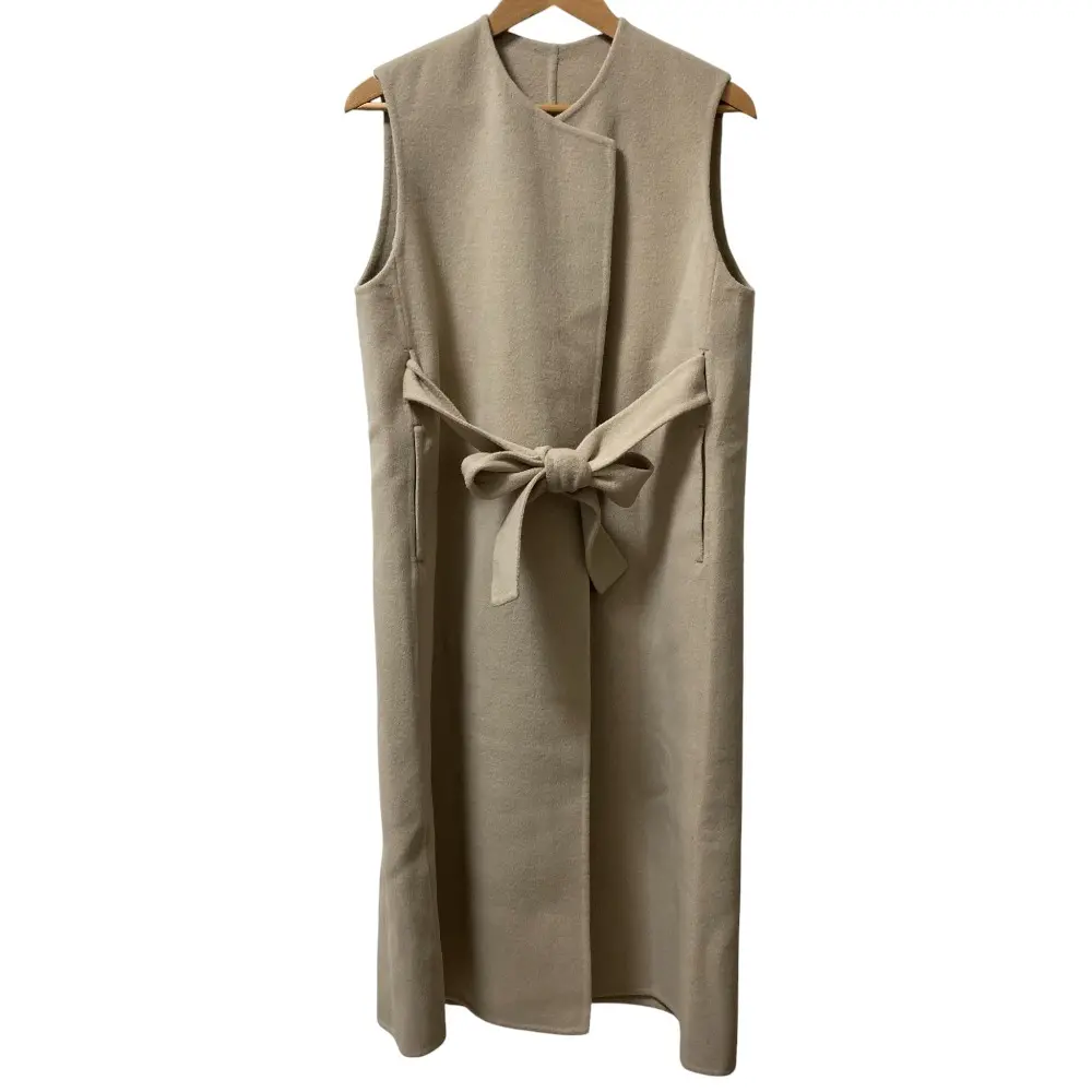 24AW Deuxieme Classe ドゥーズィエムクラス ウールアンゴラ ロングベスト ジレ サイズ36 ベージュ