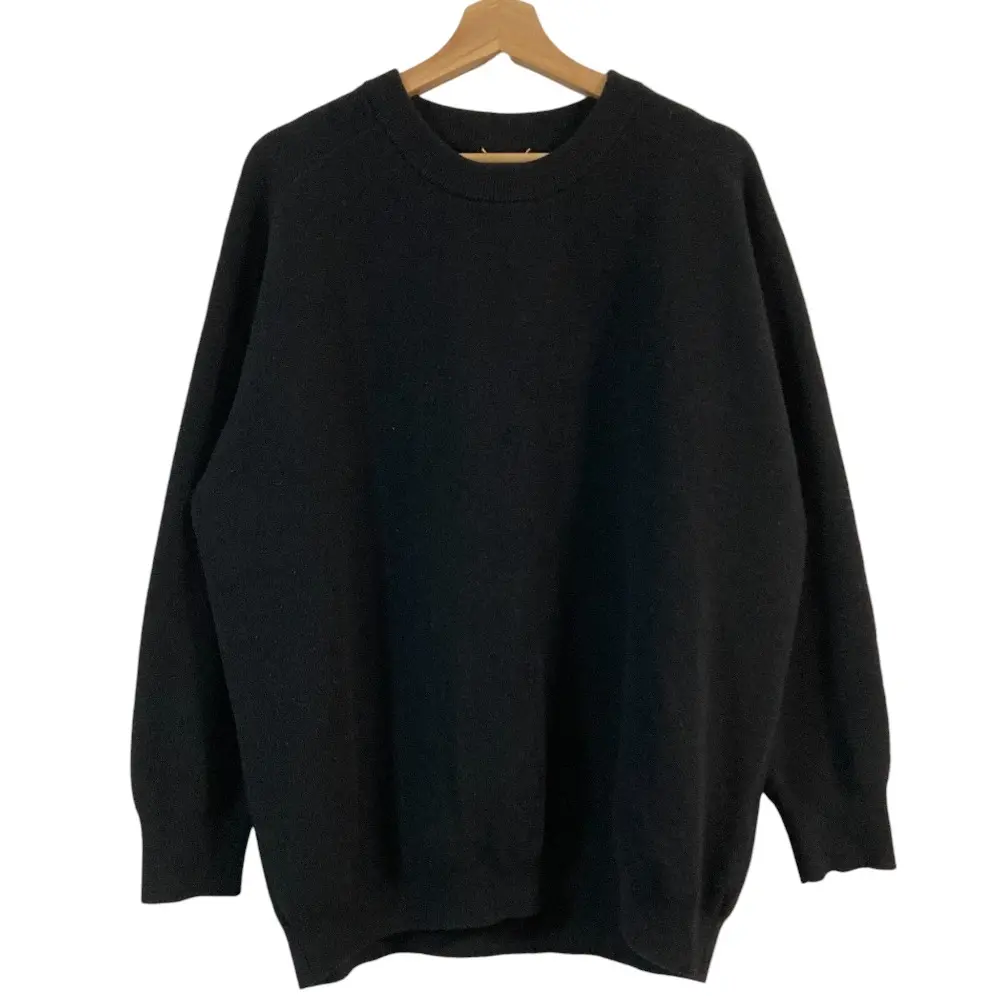 Deuxieme Classe ドゥーズィエムクラス クルーネック ワイドプルオーバー セーター ブラック